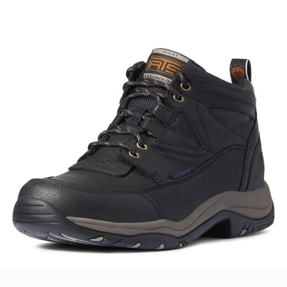 Ariat Terrain H20 Black Leather Waterproof Boots Mens Size